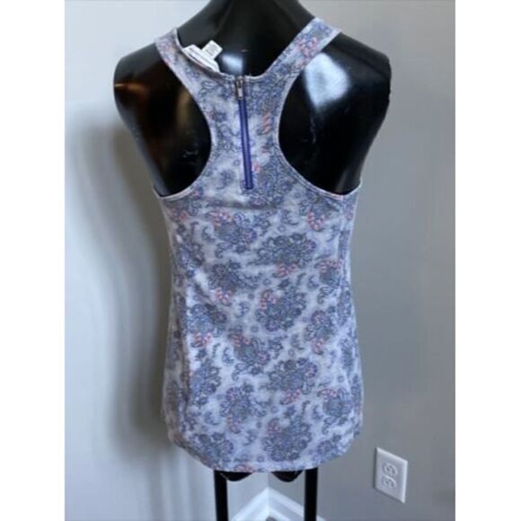 AEO American Eagle Outfitters Tank Top Grey  Size Extra Small XS Zip Paisley - Picture 5 of 7